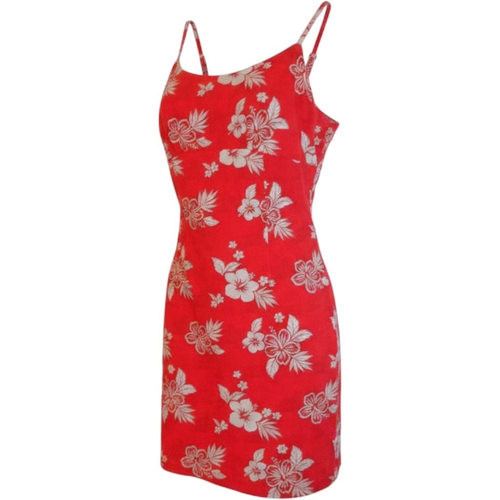 Wild Fable Red Floral Dress Smocked Sleeveless Summer Size Small / #5287